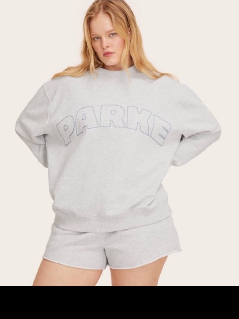 NWT Parke x Target Mockneck Pullover Sweatshirt Gray Grey